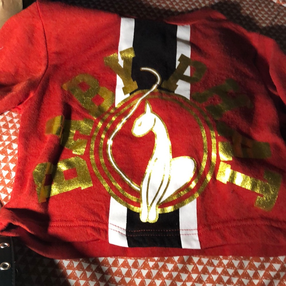 Orange cropped hoodie baby phatv